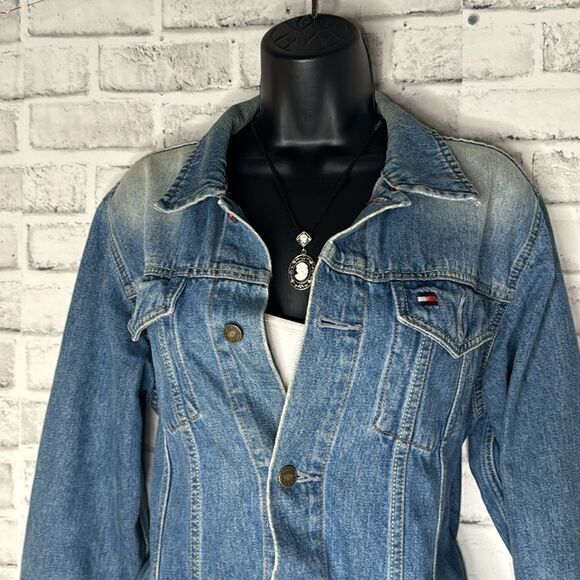 Vintage 90’s Tommy Hilfiger Jean Jacket Size Large - Picture 5 of 7